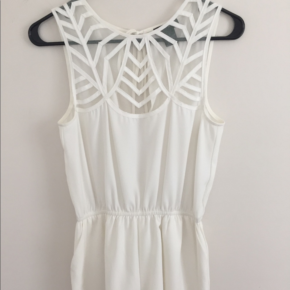 Aqua white romper